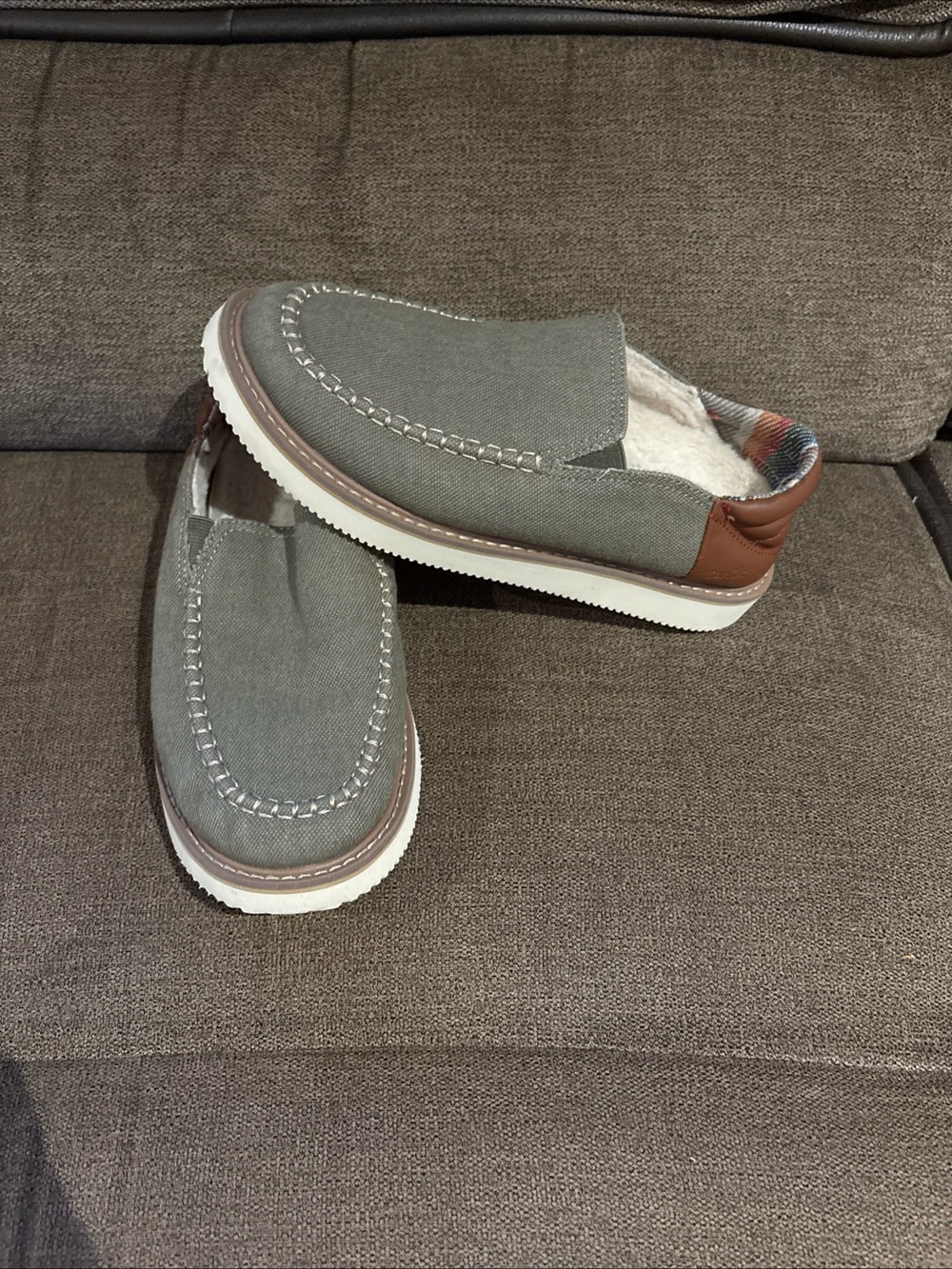 SANUK COZY VIBE LOW SM MEN SHOES Green/ Brown 8